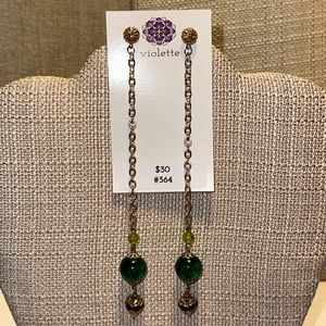 Unique Vintage Beaded Earrings #364 Handmade by Violette Grace